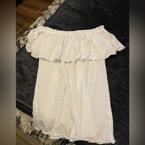 Elan Off Shoulder Strapless‎ Top Ruffled Small
